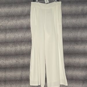 Sophisticated Cream Wide Leg Women's Pants